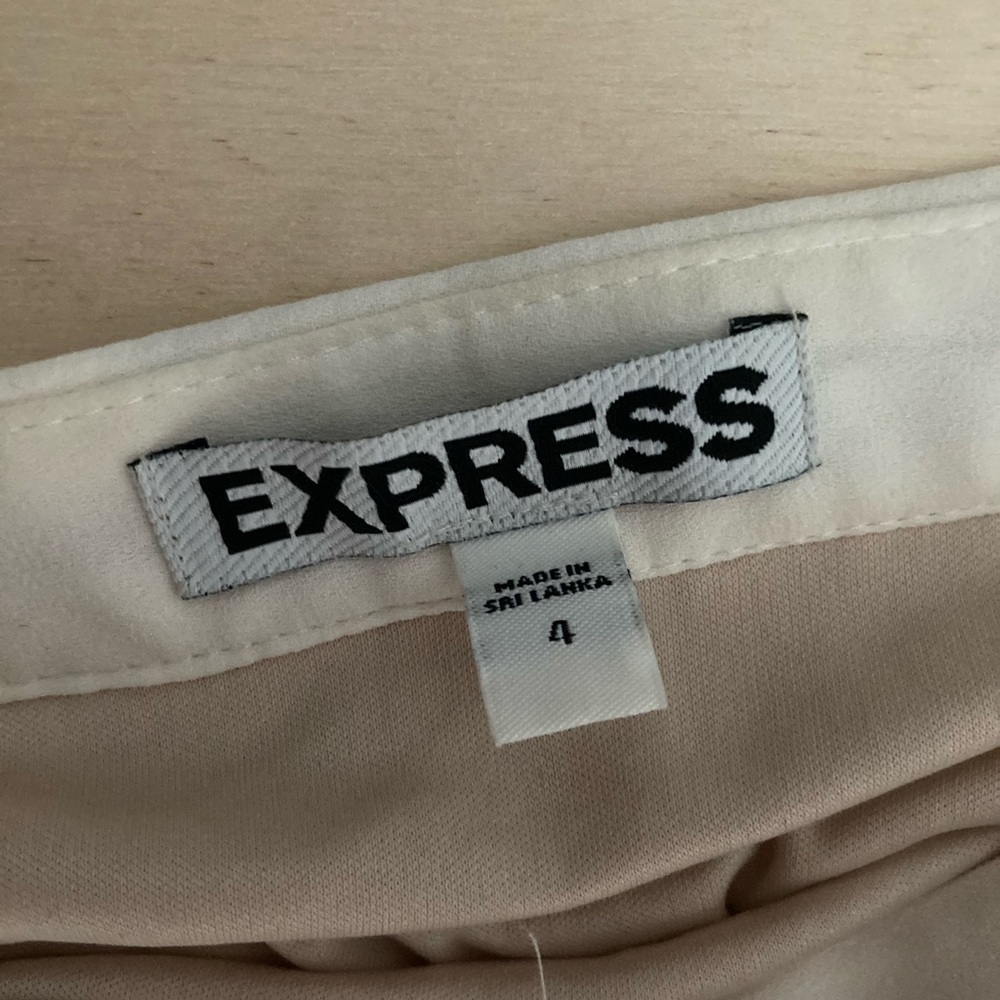 B &W pleated asymmetrical skirt from Express